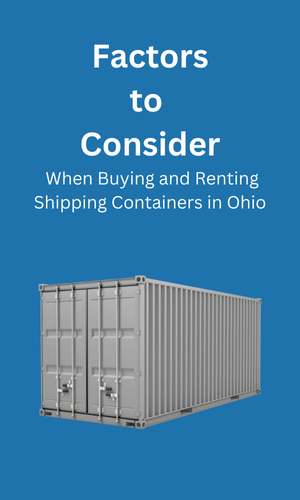 Buying and Renting in Shipping Containers Ohio