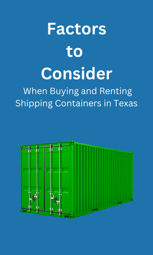 Buying and Renting in Shipping Containers Texas