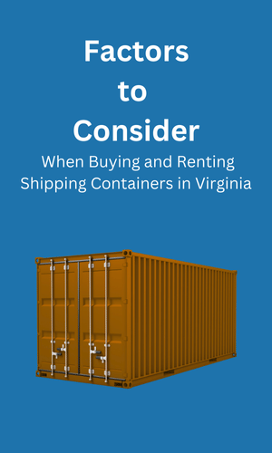 Buying and Renting in Shipping Containers Virginia